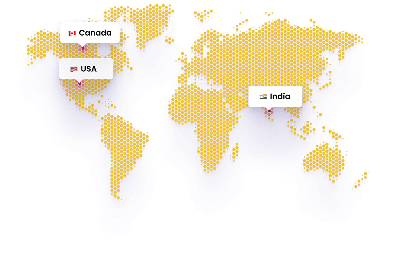 SRIM WORKS Global Delivery Hubs Map